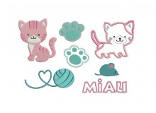 Stickserie Kätzchen